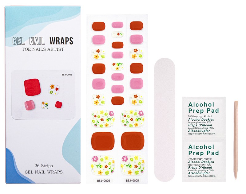 Toe Gel Nail Sticker Hardens w - Striping Tape Nail recension och pris
