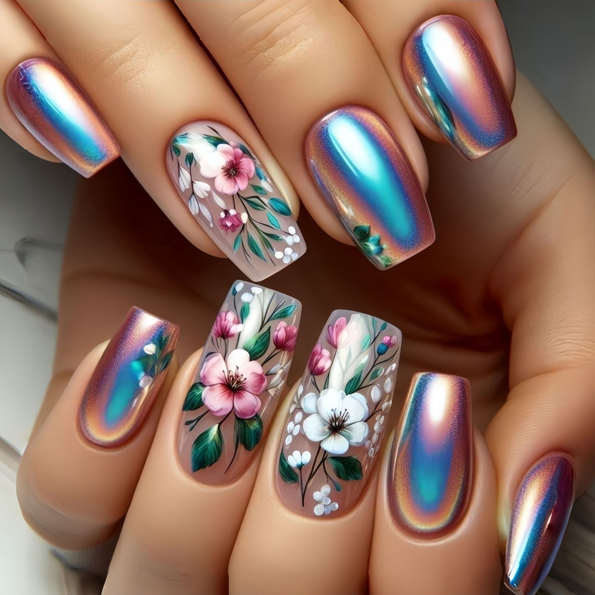 Medium long fake nails for wom - Nail Art Aesthetic recension och pris