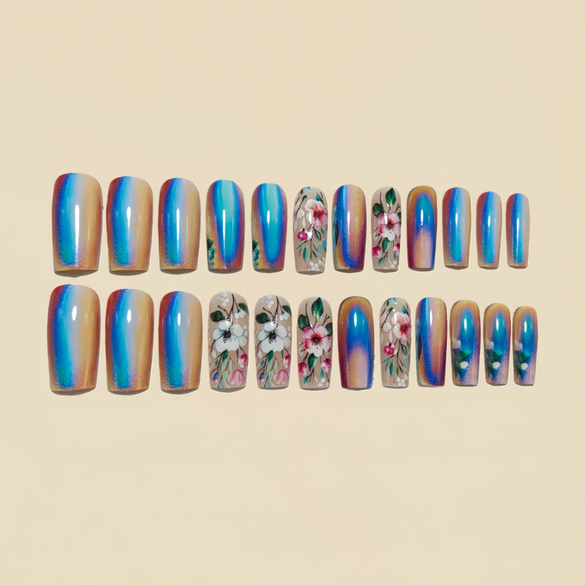 Medium long fake nails for wom - Nail Art Aesthetic recension och pris