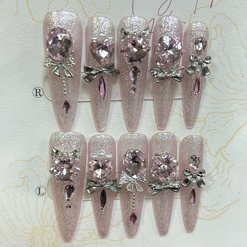 Luxury Pink Cat Eye Glitter St - Nail Art Cat Eye Pink recension och pris