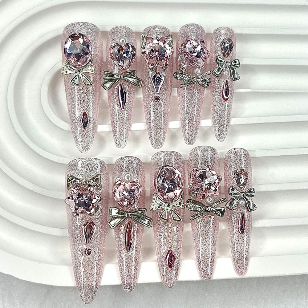 Luxury Pink Cat Eye Glitter St - Nail Art Cat Eye Pink recension och pris