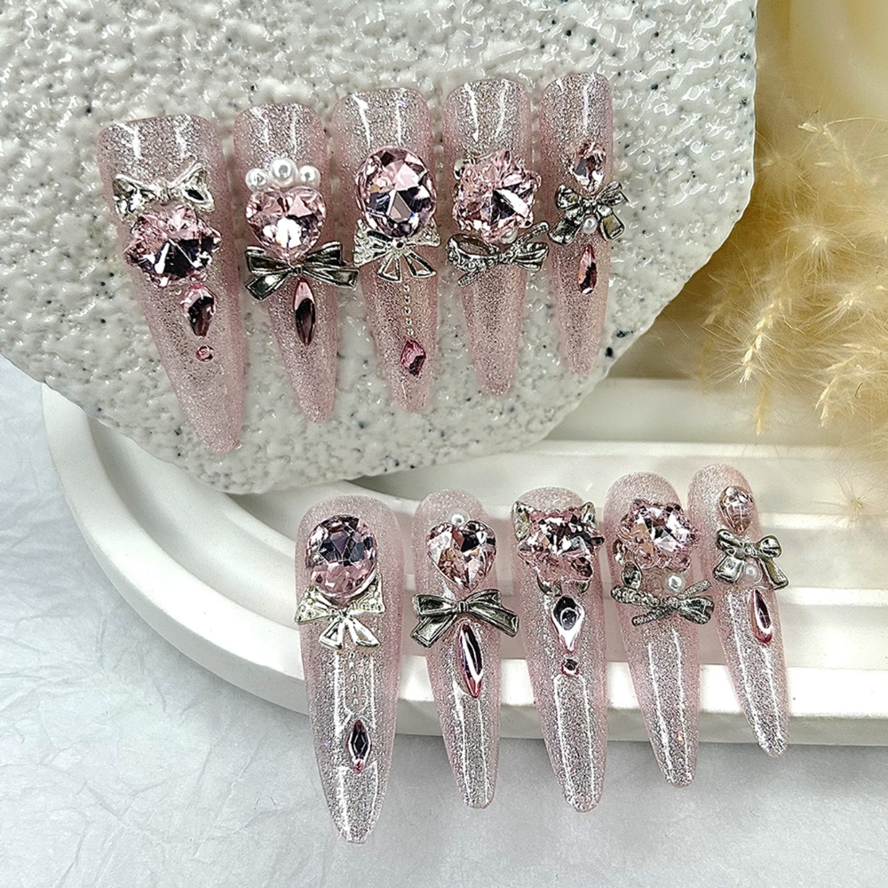 Luxury Pink Cat Eye Glitter St - Nail Art Cat Eye Pink recension och pris