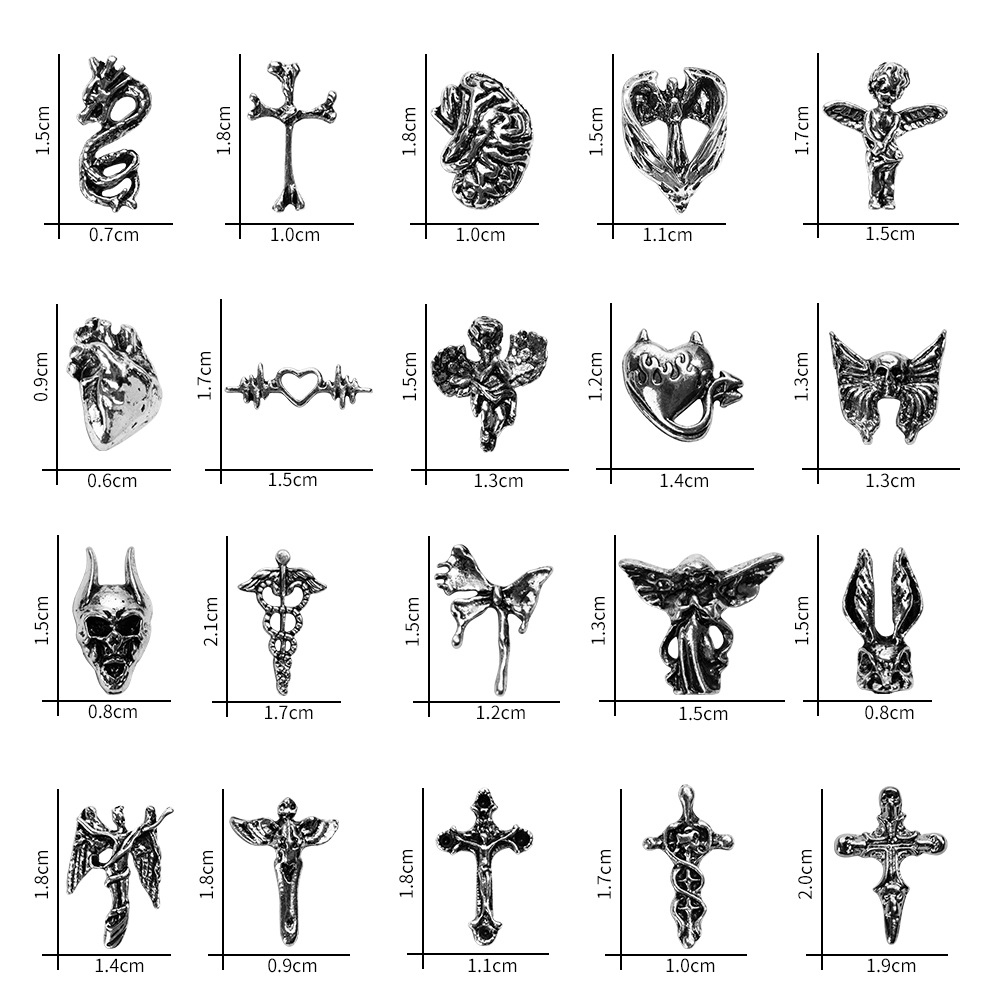 20pcs Style Mix Halloween Nail - Nail Art Vampire recension och pris