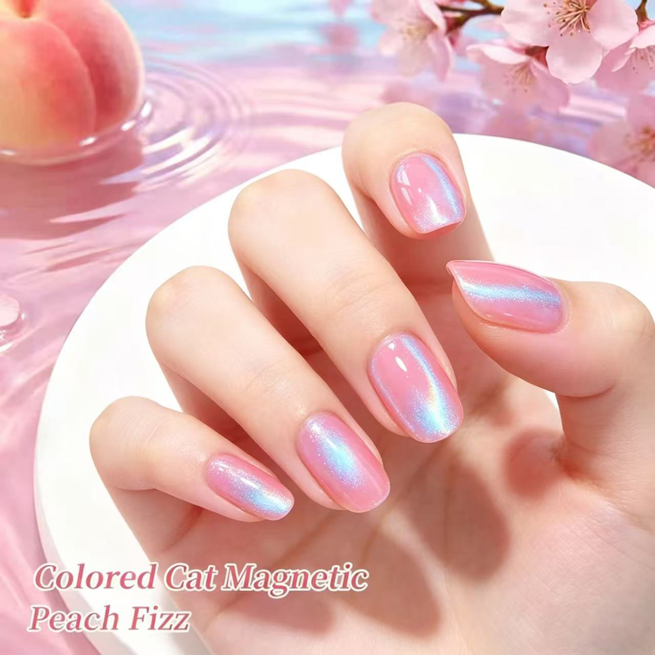 MAINEL 10ML Pink Nails Glass B - Nail Art Cat Eye Pink recension och pris