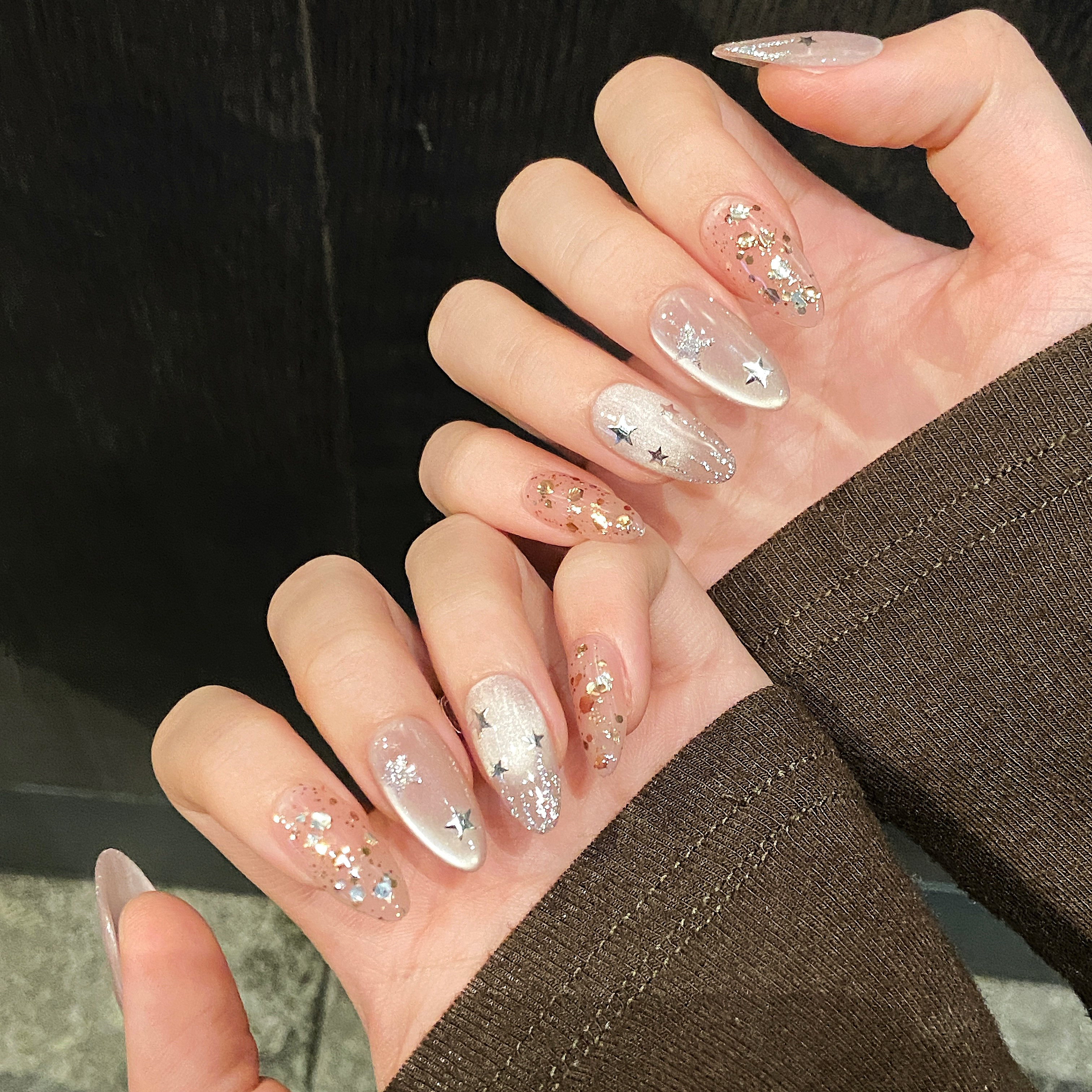 10pcs Pure Hand Pressed Medium - Nail Art Emerald recension och pris