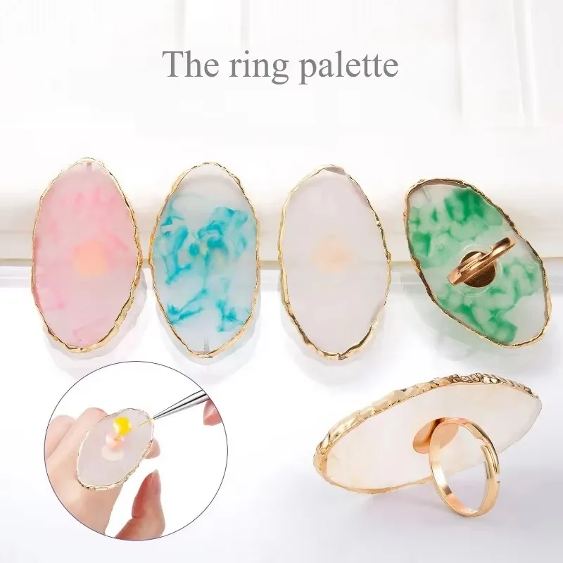 Round Resin Agate Stone Nail A - Nail Art Gel recension och pris