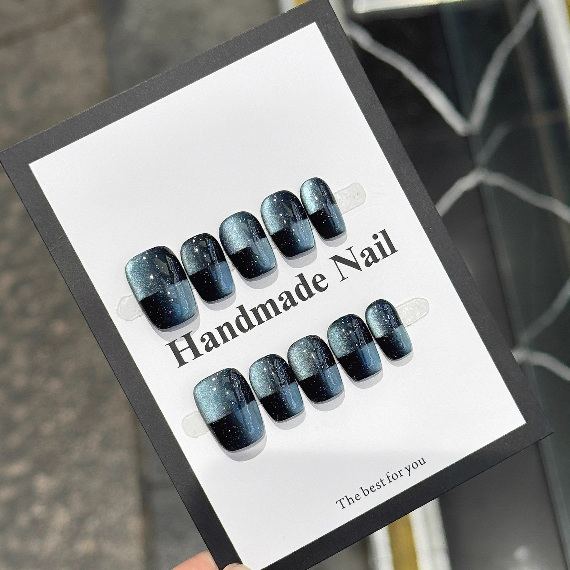 10pcs Aurora Chrome Press on N - Nail Art Aesthetic recension och pris