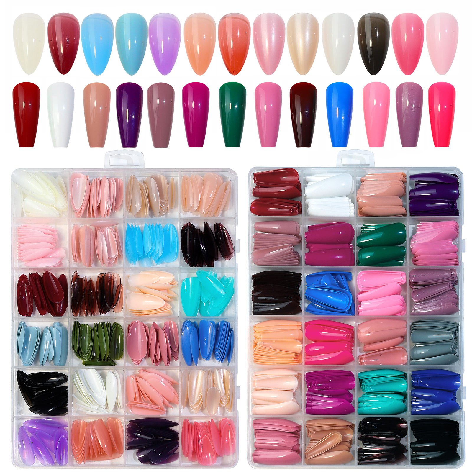 24 grids solid color wear nail - Nail Art Emerald recension och pris