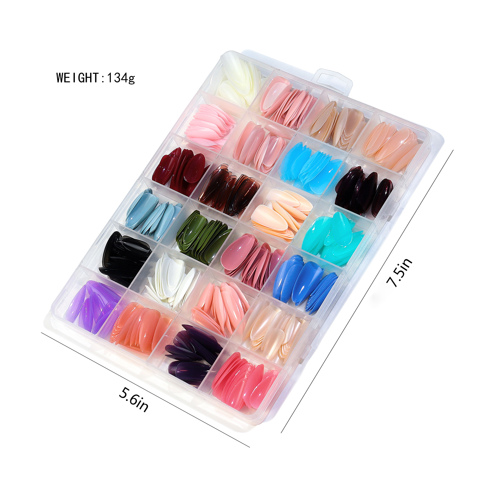 24 grids solid color wear nail - Nail Art Emerald recension och pris