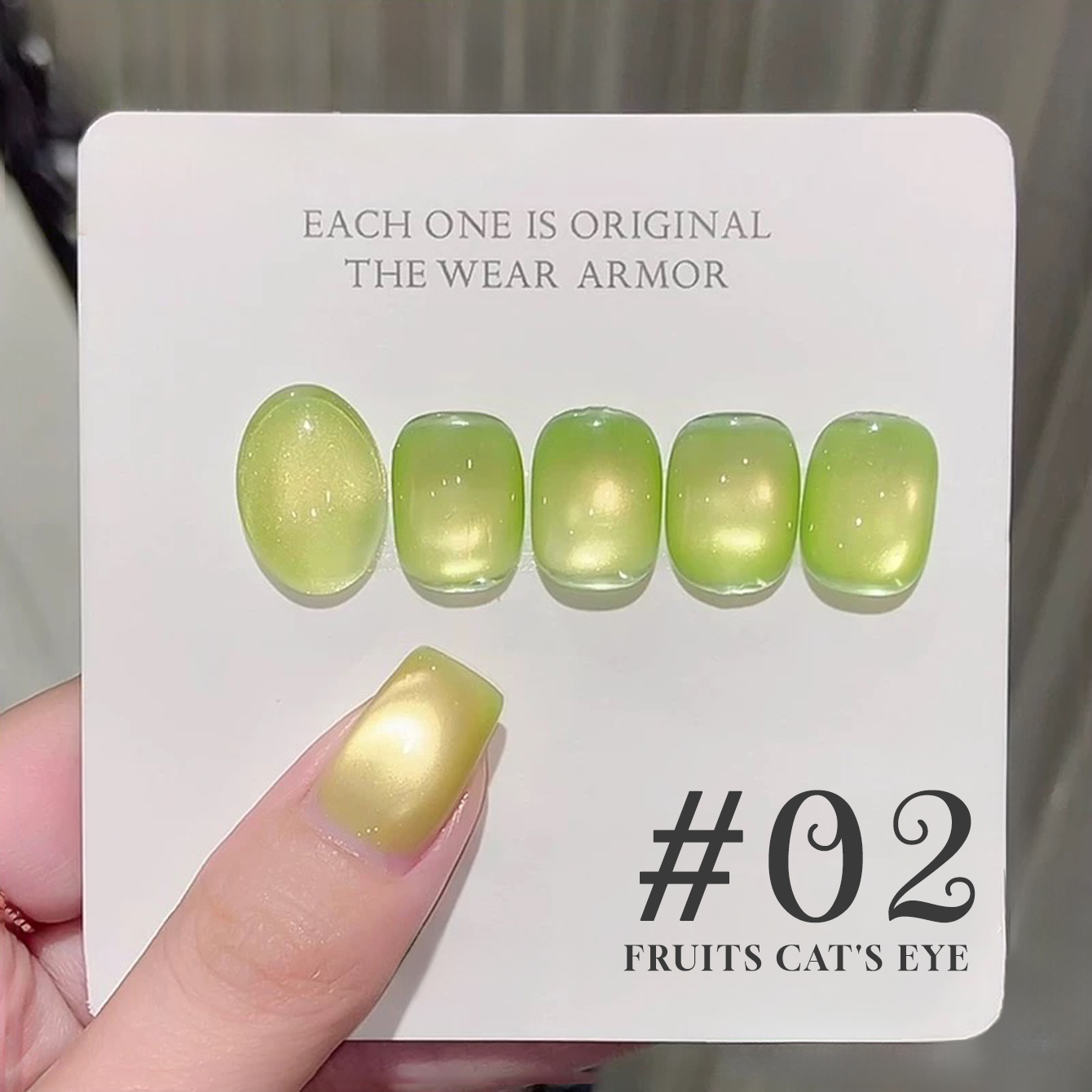 1-20pcs 12ML Fruit Glass Bead  - Nail Art Cat Eye Pink recension och pris