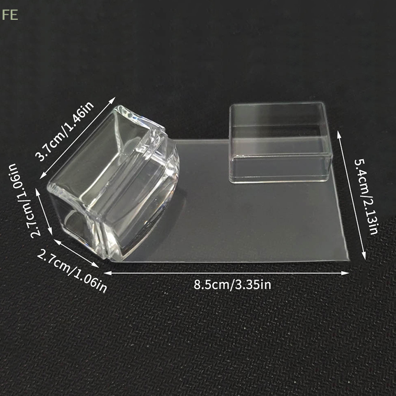 [F] Transparent Rectangle Nail - Nail Art Jelly recension och pris