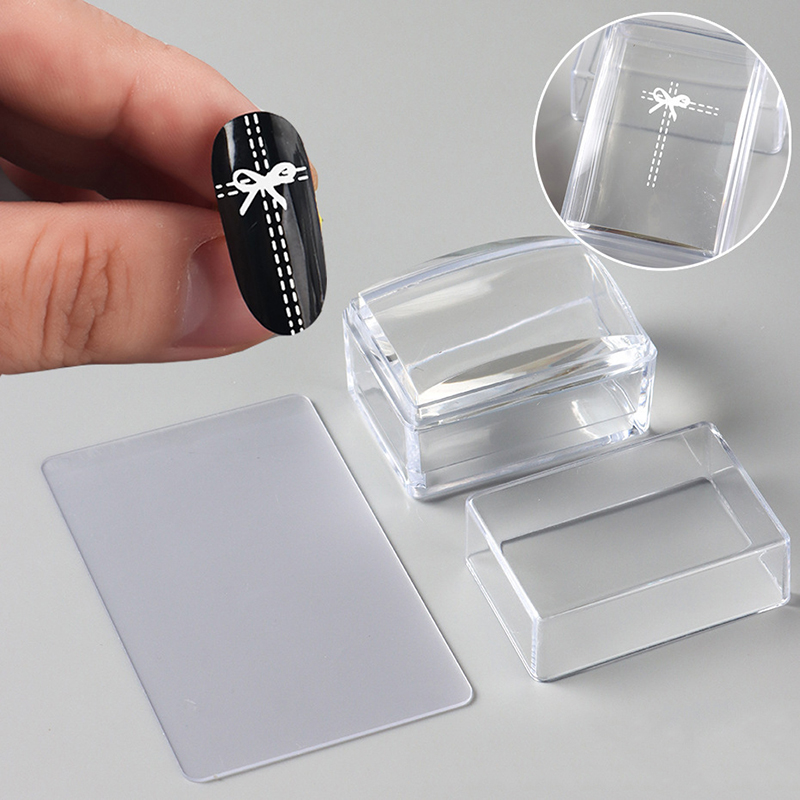 [F] Transparent Rectangle Nail - Nail Art Jelly recension och pris