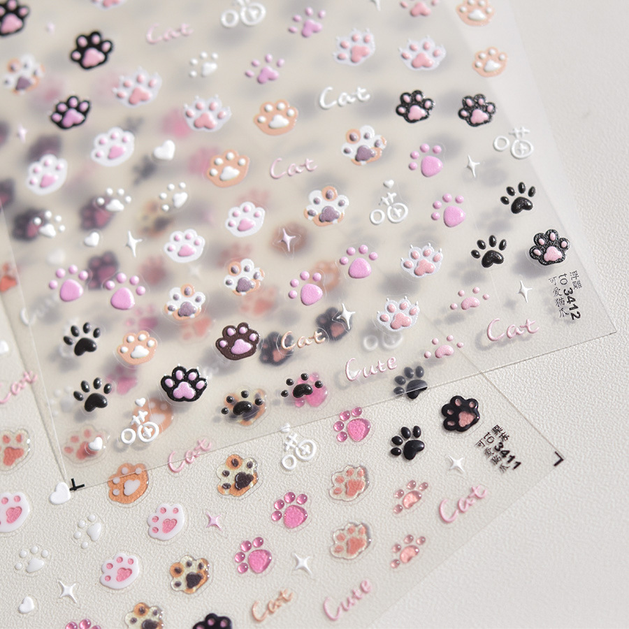 Nail Stickers Cat Cute Jelly P - Nail Art Vampire recension och pris