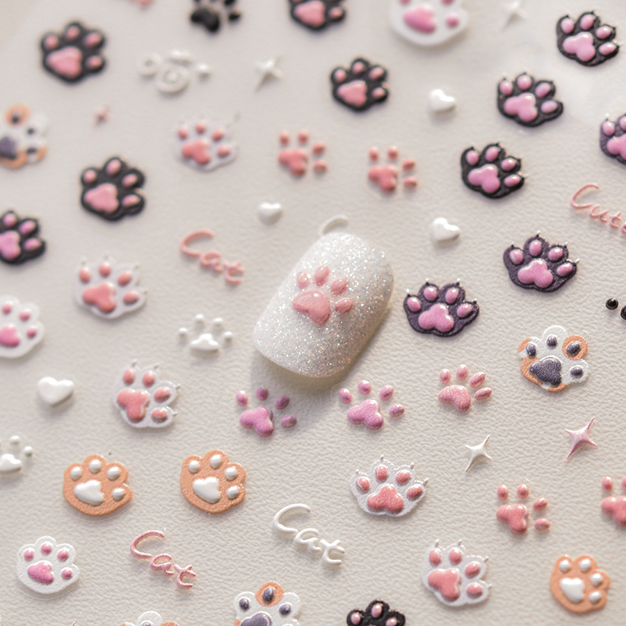 Nail Stickers Cat Cute Jelly P - Nail Art Vampire recension och pris