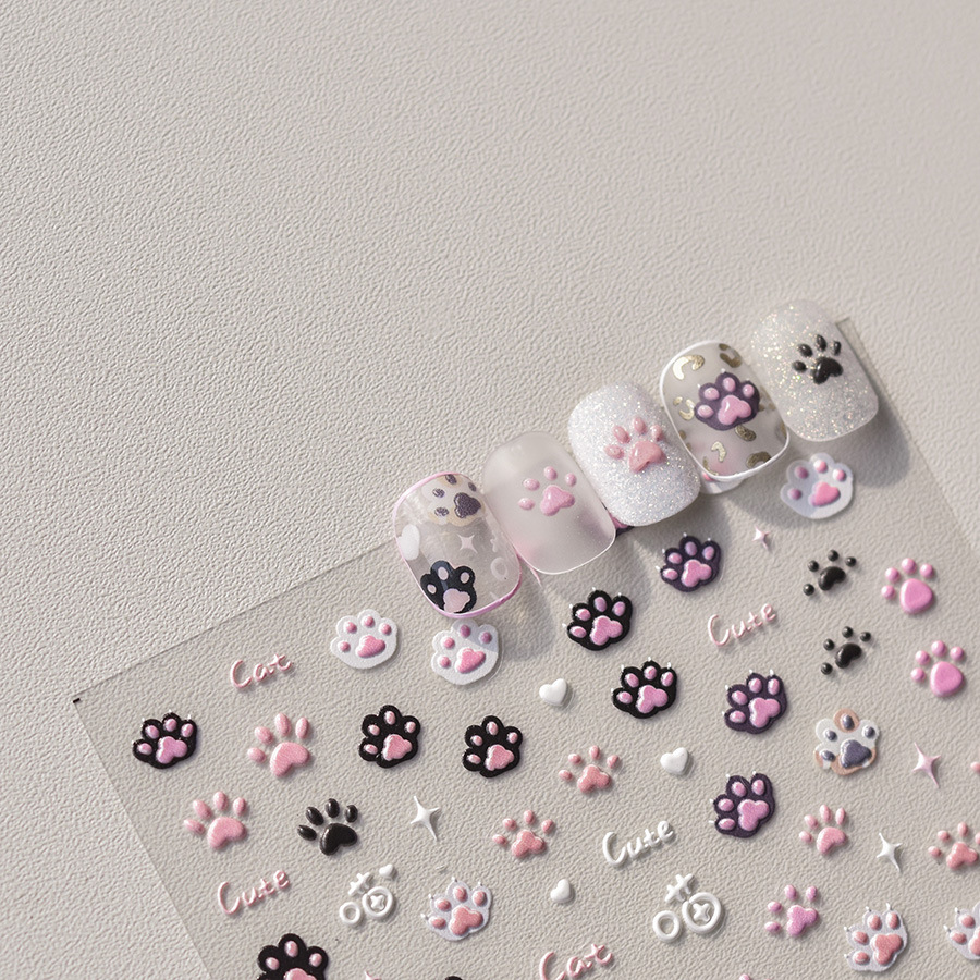 Nail Stickers Cat Cute Jelly P - Nail Art Vampire recension och pris