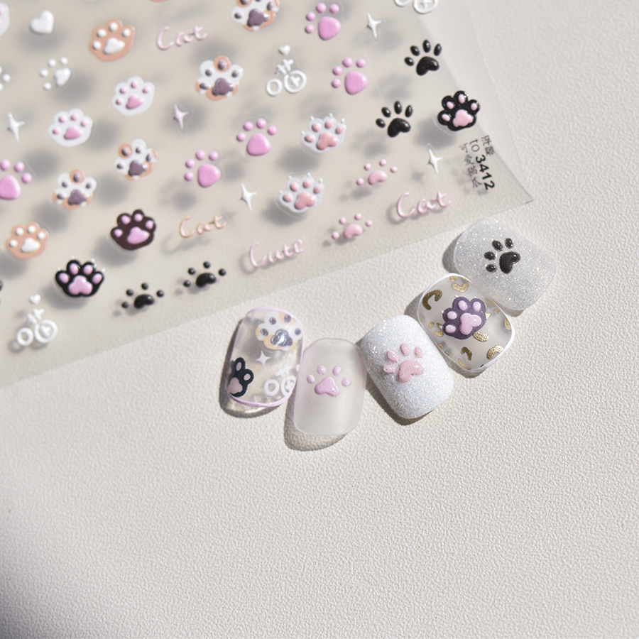 Nail Stickers Cat Cute Jelly P - Nail Art Vampire recension och pris