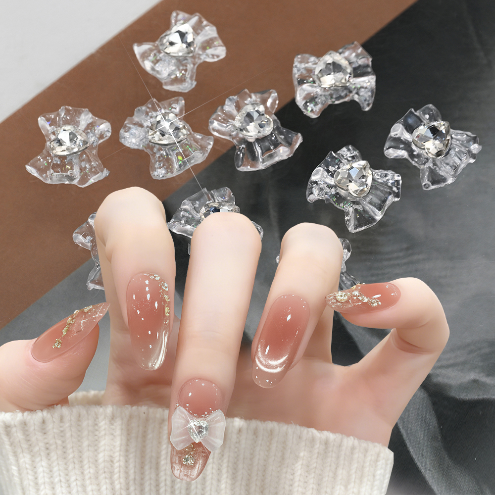 10Pcs/Lot 3D Glitter Bowknot N - Nail Art Lotso recension och pris