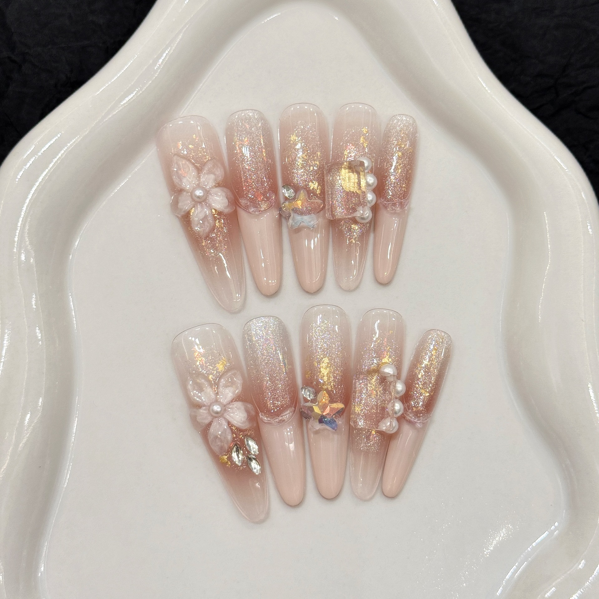 10pcs Pure Hand Pressed Stilet - Nail Art Emerald recension och pris