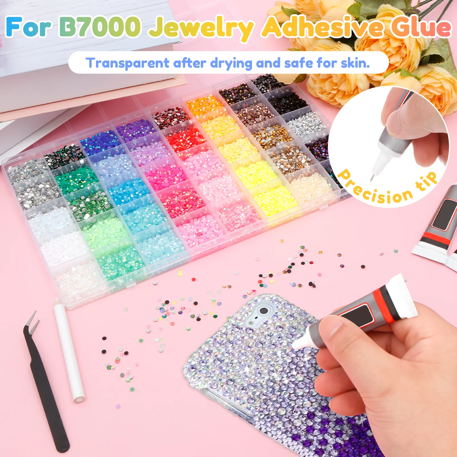 Resin Jelly Rhinestone Set Fad - Nail Art Jelly recension och pris