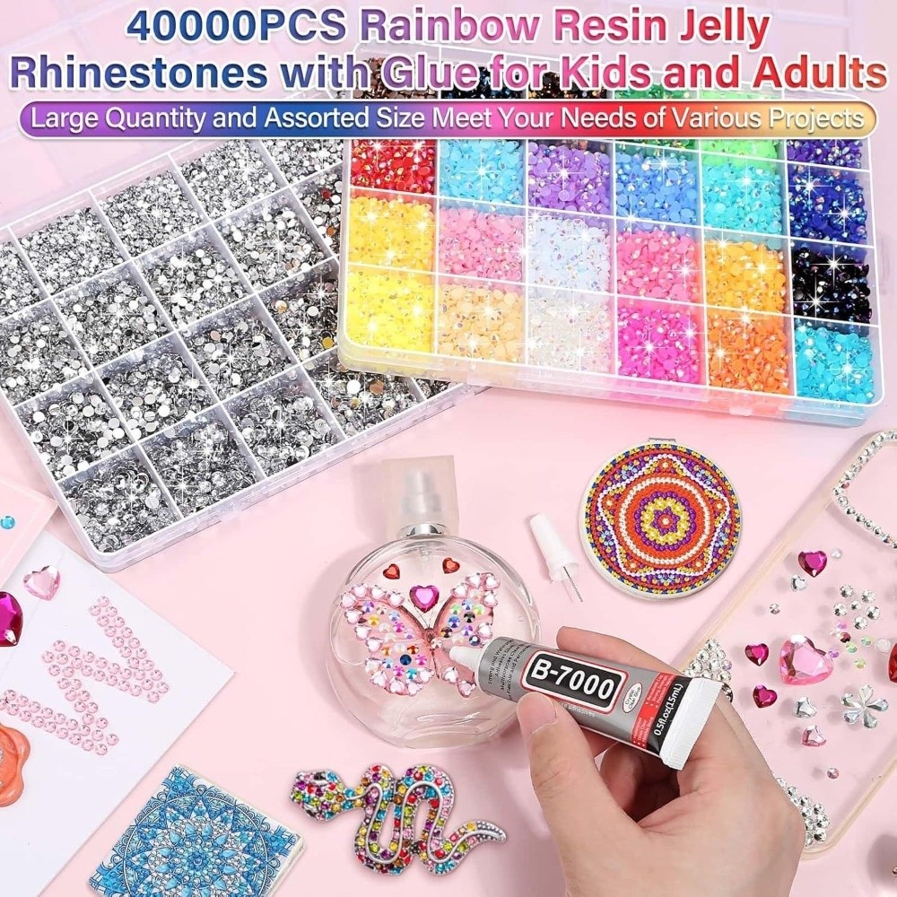 Hot Multicolor Resin Rhineston - Nail Art Jelly recension och pris