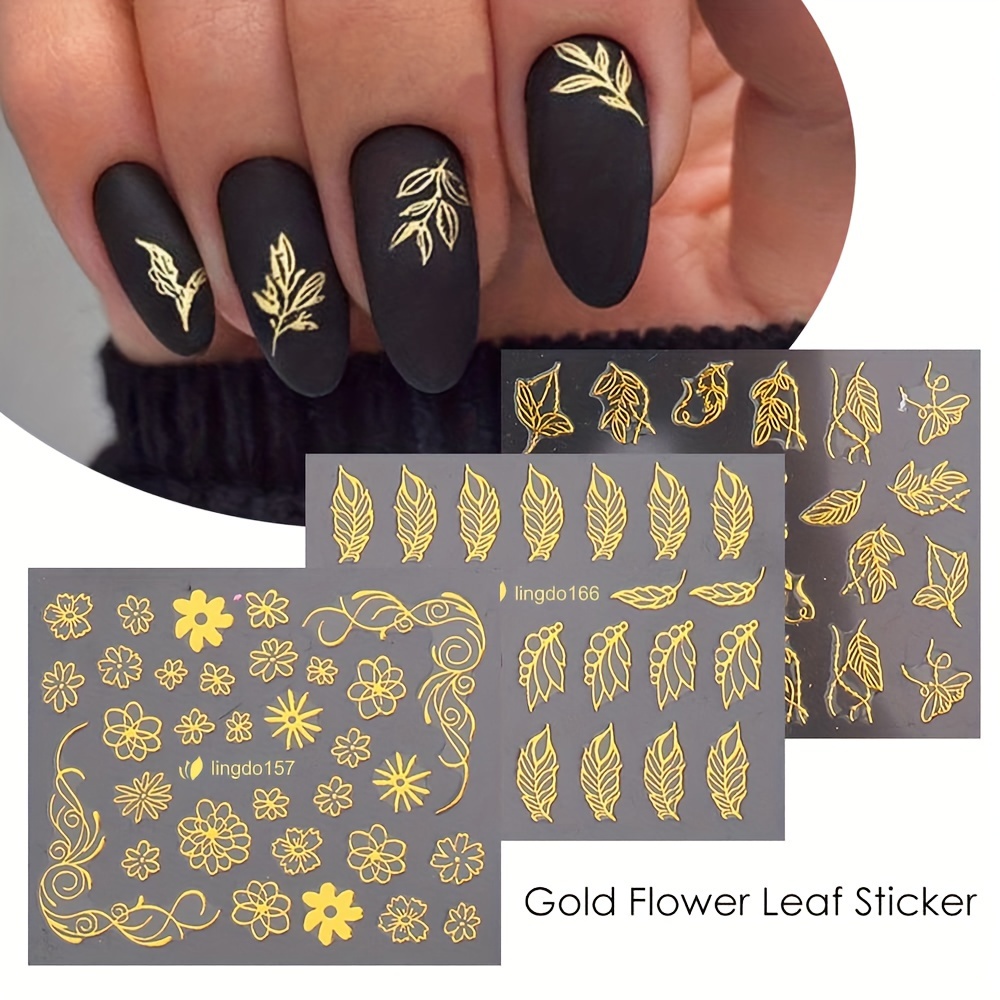 30 Sheets Gold Flowers Nail St - Striping Tape Nail recension och pris