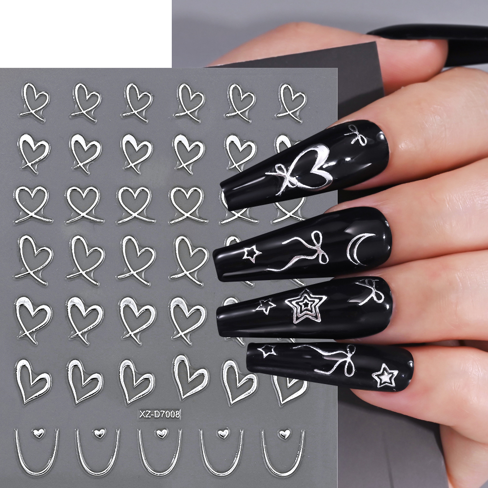 1Pcs 3D Metal Silver Bowknot N - Nail Art Vampire recension och pris