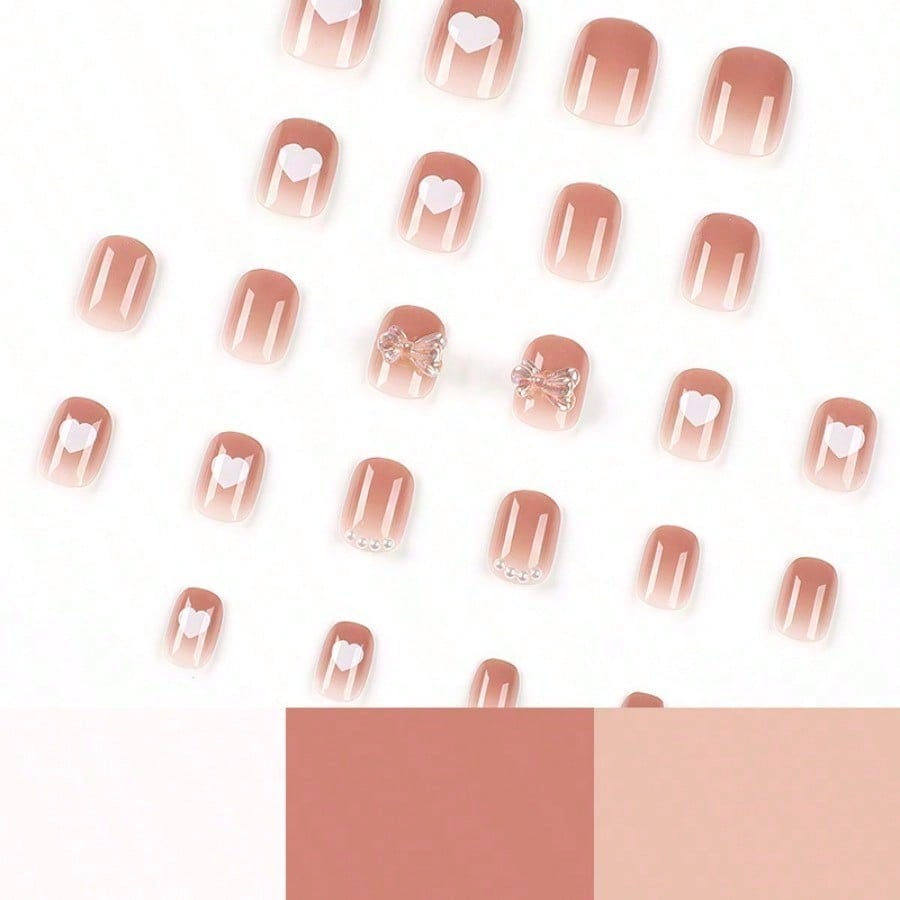Women Nude Pink Press On Nails - Nail Art Aesthetic recension och pris