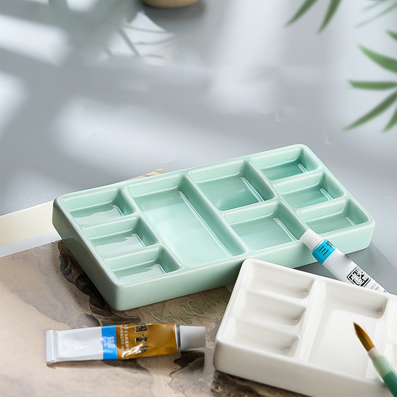 Ceramic Nail Art Palette White - Nail Art Halal recension och pris