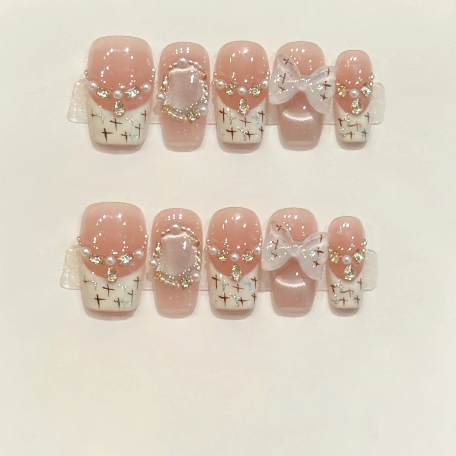 10pcs Sweet Style Press on Nai - Nail Art Cat Eye Pink recension och pris