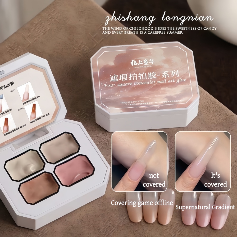 4 Colors Gradient pink ，nude P - Nail Art Halal recension och pris