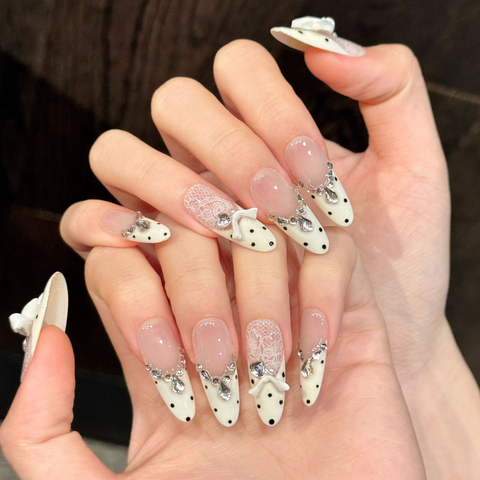 10pcs Pure Hand Pressed Long O - Nail Art Emerald recension och pris