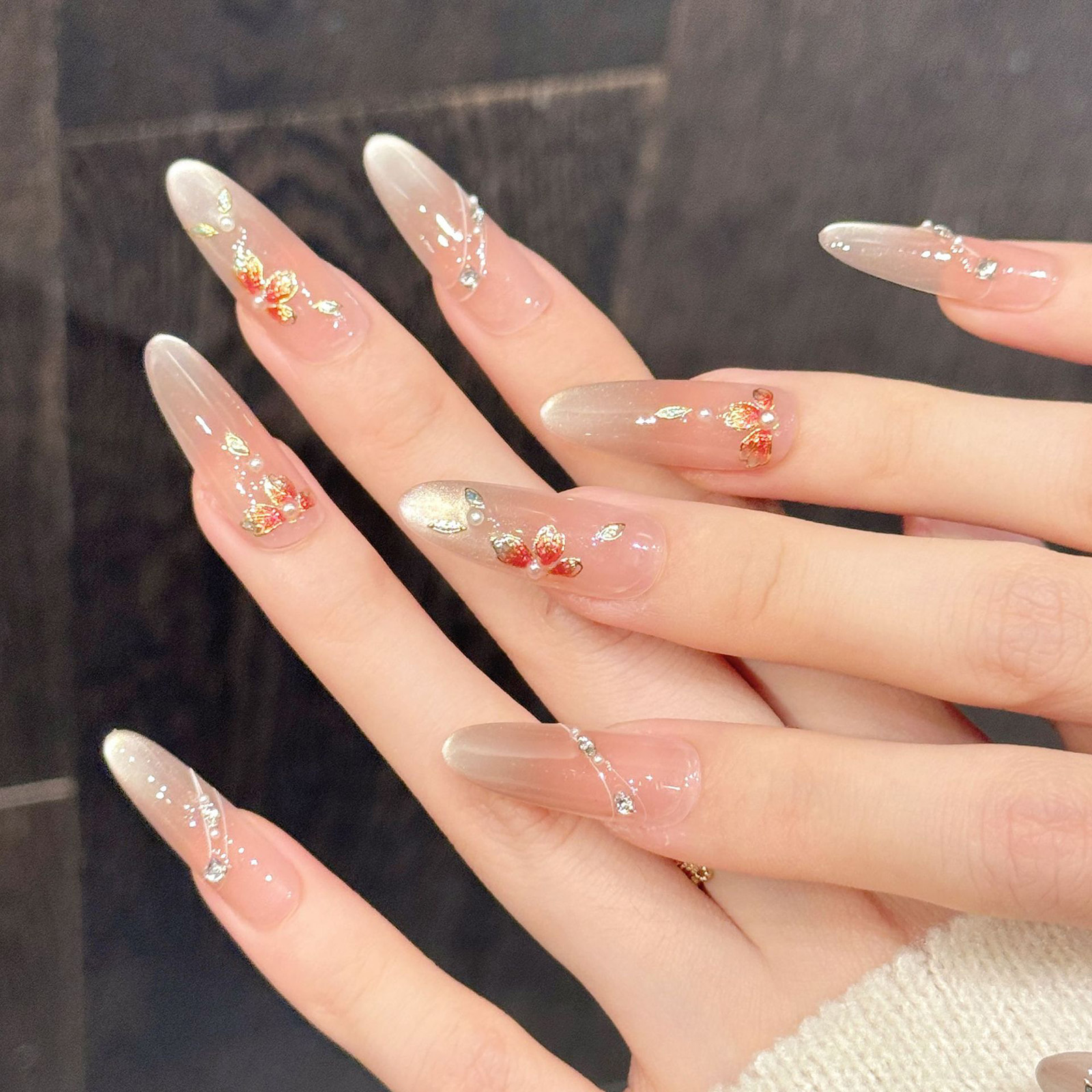 10pcs Handmade Fake Nails Pres - Nail Art Emerald recension och pris