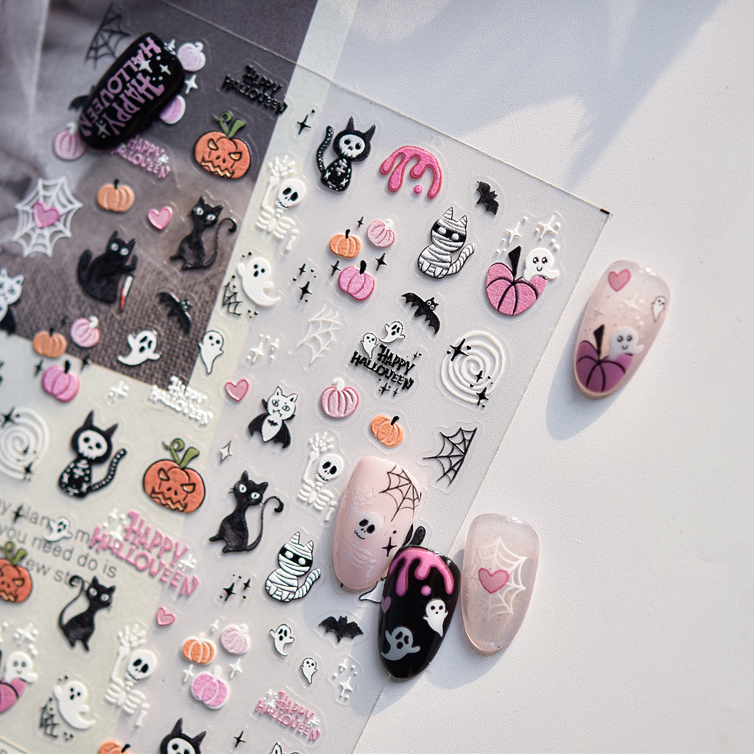 1pcs 5D Embossed Pink Pumpkin  - Nail Art Vampire recension och pris