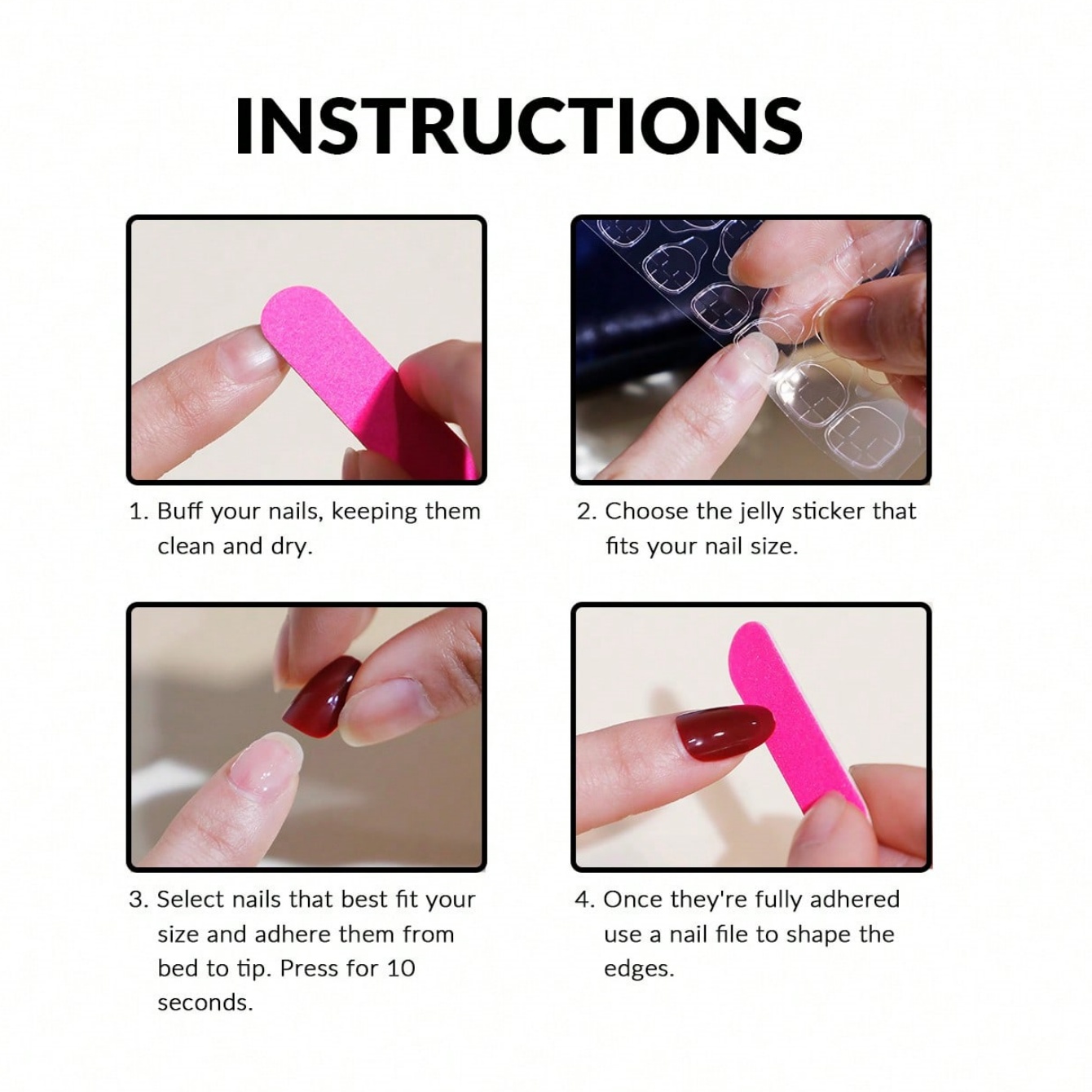 10pcs pure hand pressed short  - Nail Art Emerald recension och pris