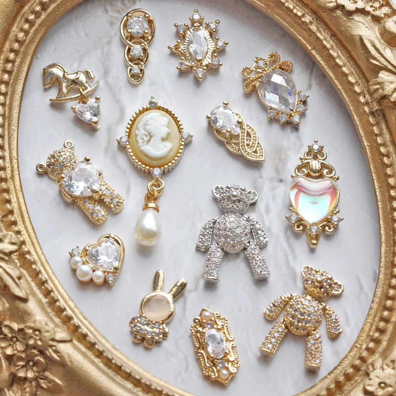 10pcs Heart Bear Rabbit Pendan - Nail Art Lotso recension och pris