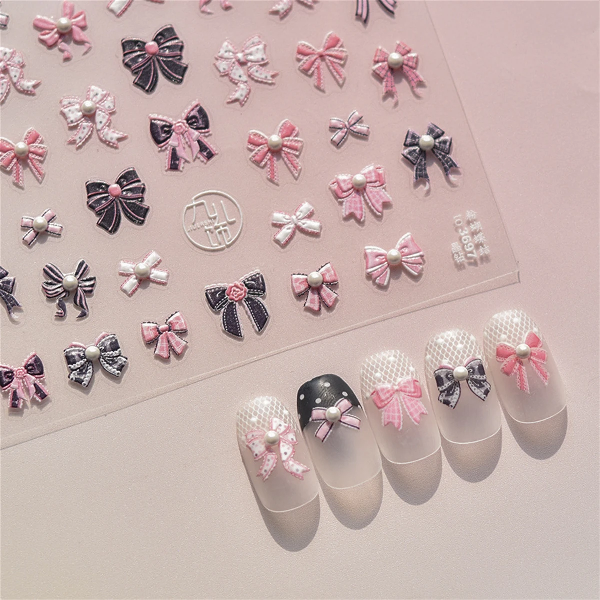 1pcs 5D Kawaii Exquisite Pink  - Nail Art Vampire recension och pris